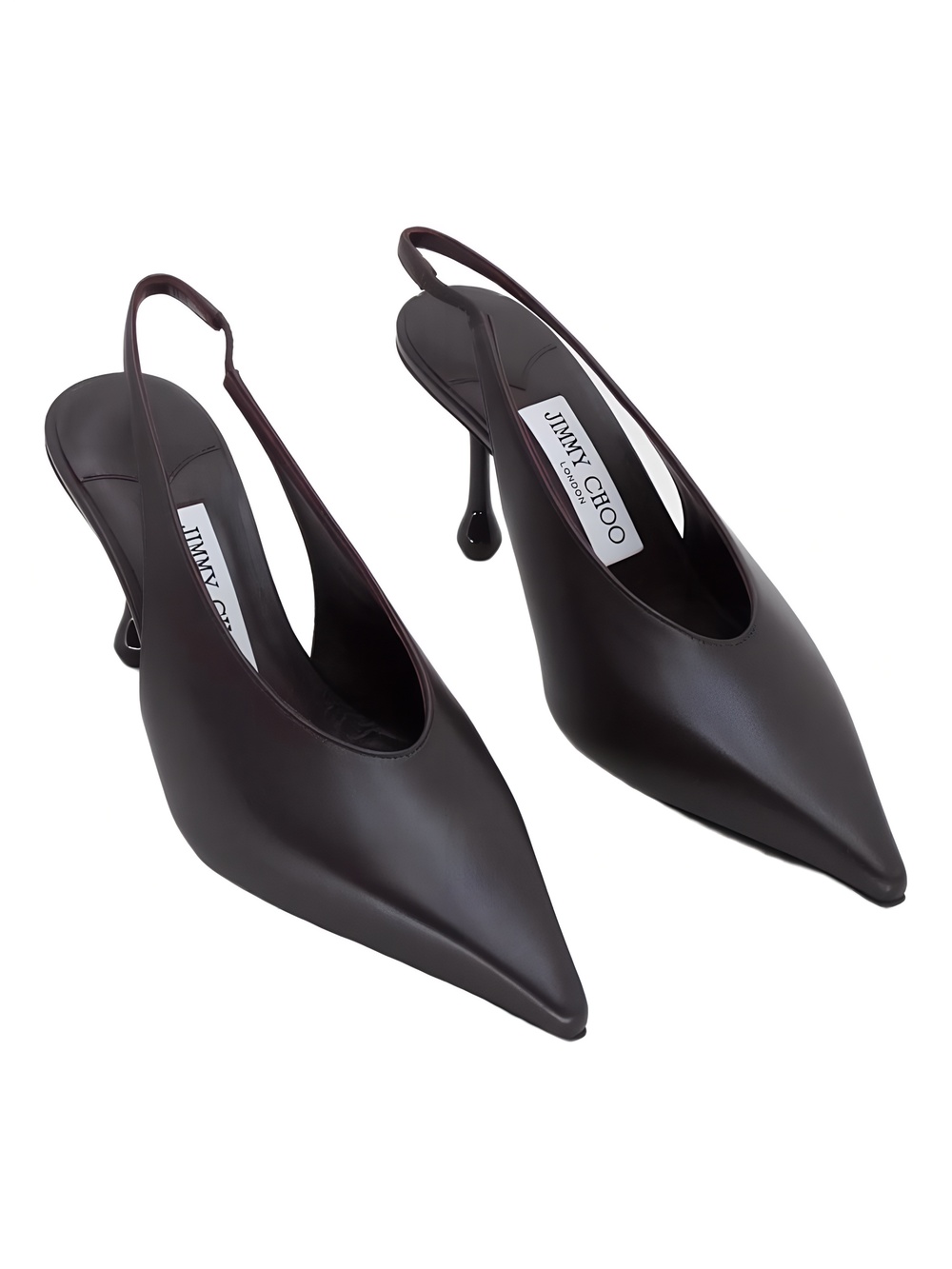 Jimmy Choo ISA 80 Pointed Toe Slingback Pump Deep Merlot Red Purple Size 5.5M